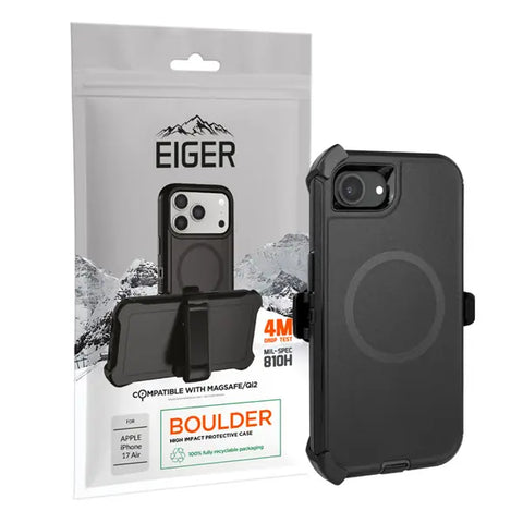 iPhone 16e, Boulder Case MagSafe schwarz