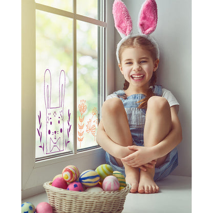 Securit® Fensterschablonen Ostern, 3er Set, Format: A2, inkl. 1 Securit® Kreidestift