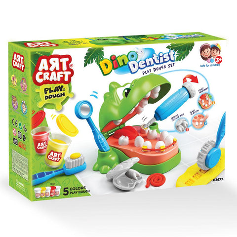 Art Craft - Dino Dentist Play Dough Set 🦖🦷