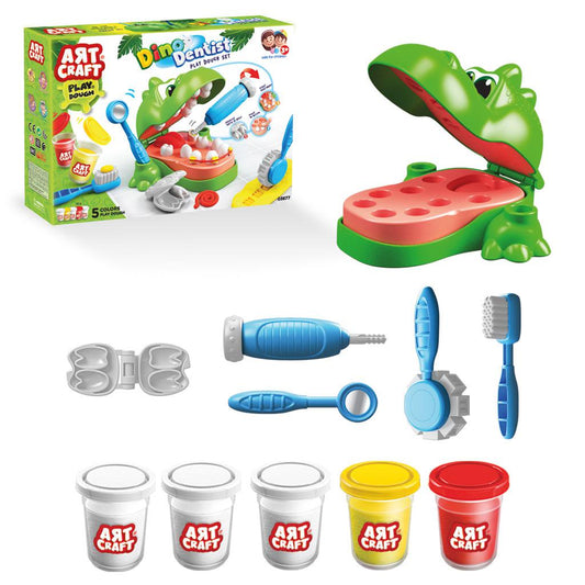 Art Craft - Dino Dentist Play Dough Set 🦖🦷