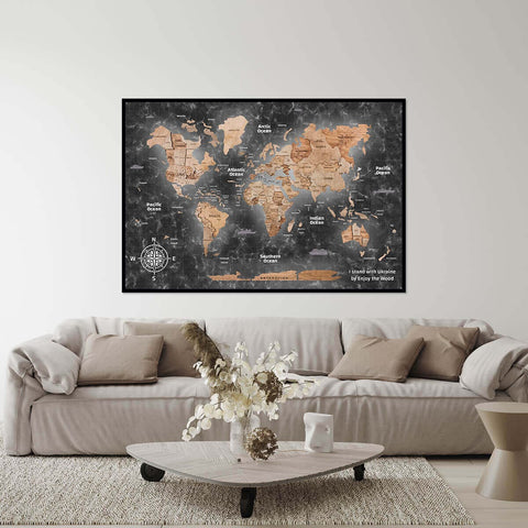 panel world map