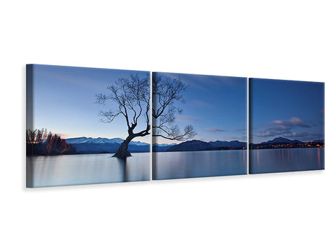 Panorama Leinwandbild 3-teilig Wanaka Twilight