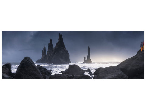 Leinwandbild Panorama Reynisdrangar