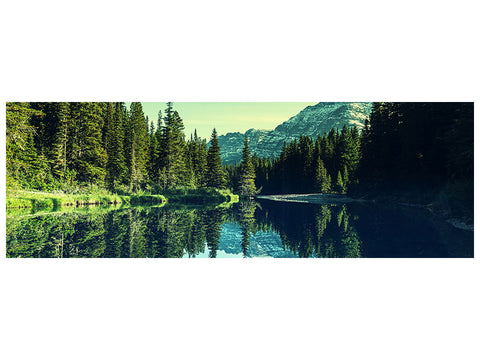 Leinwandbild Panorama Die Musik der Stille in den Bergen