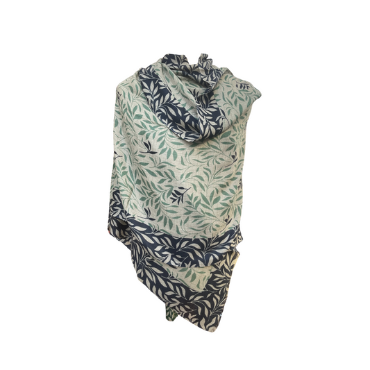 AISHITERU - Verdant Whisper Printed Cashmere Scarf - Soft, Eco-Luxe Accessory 💚🧣