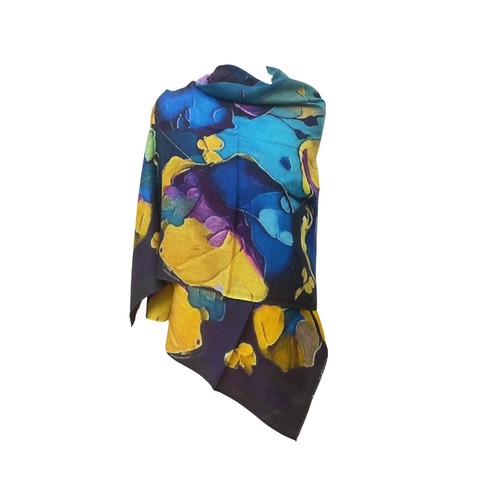 AISHITERU - Floral Reverie Printed Cashmere Wrap - Timeless Luxury, Soft & Vibrant ✨💖