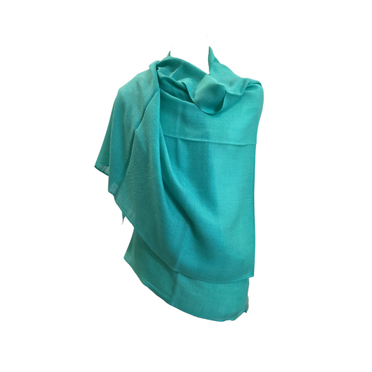 AISHITERU - Marina Cashmere Shawl - Ocean Serenity Turquoise Luxury ✨🧣