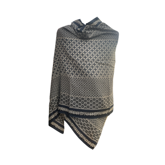 AISHITERU - Heritage Hexagon Printed Cashmere Scarf - Timeless Luxury & Modern Geo ✨🧣