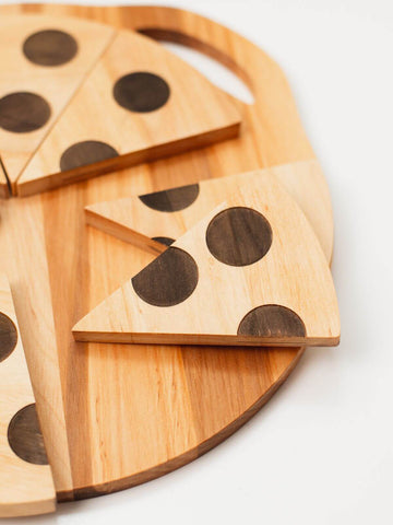 toy pizza wooden set