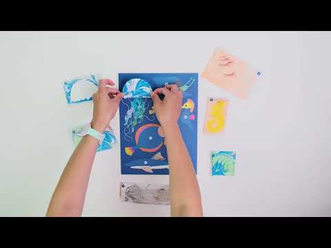 Marmorpapier Bunt