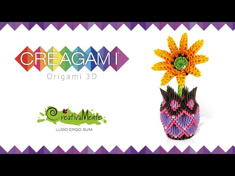 Origami 3D Vase mit Blumen 698 Teile