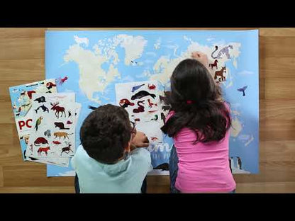 Sticker Lernposter Tiere der Welt