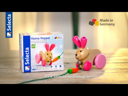 Nachzieh-Hase Hanna Hoppel 13cm