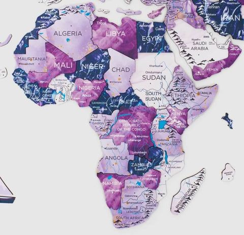 purple world map