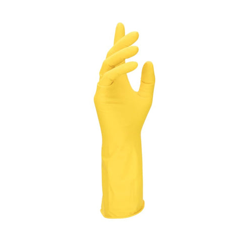 Mercator Yellow Haushaltshandschuhe aus Latex – wiederverwendbar, 300mm Stulpe