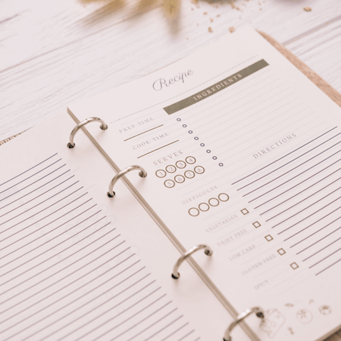 recipe paper for cook