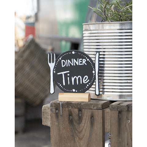 Securit® Tischkreidetafel „Teller mit Besteck“ Aufsteller 25×24 cm