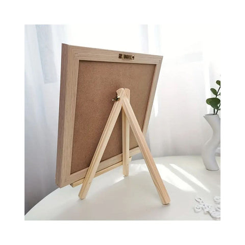 Buchstabentafel, Letterboard Holz Staffelei, 25x30cm