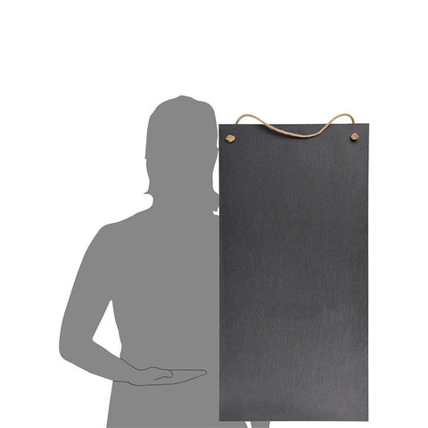 Schiefertafel mit Kordel, Anthrazit, 30x60cm