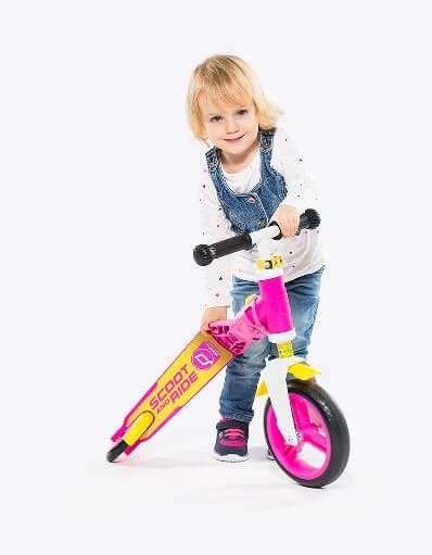 Scoot and Ride Laufrad / Dreirad | Highwaybaby | Pink-Gelb