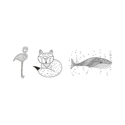 Securit® Fensterschablonen "Windoodle", Format: A3, Thema: Tiere, inkl. 1 Securit® Kreidestift, 3er Set