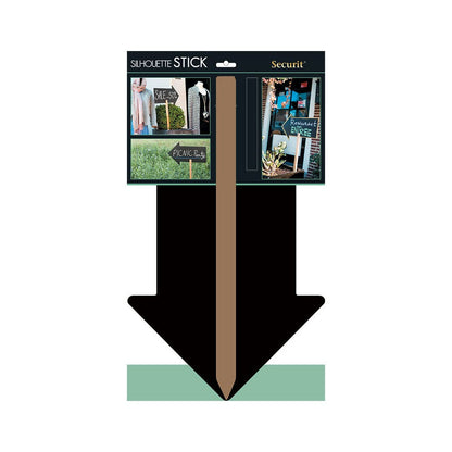 Securit® Gartenstecker Kreidetafel Pfeil mit Holzstab, inkl. 1x Kreidestift