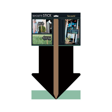 Securit® Gartenstecker Kreidetafel Pfeil mit Holzstab, inkl. 1x Kreidestift