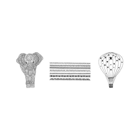 Securit® Fensterschablonen "Windoodle", Format: A3, Thema: Kinder, inkl. 1 Securit® Kreidestift, 3er Set