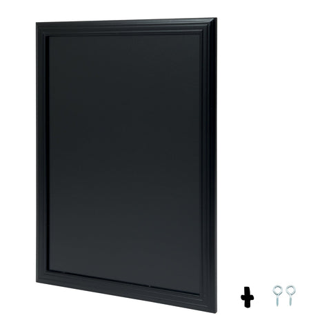 Securit® Wandkreidetafel, Holzrahmen Schwarz, 60x80cm, Outdoor