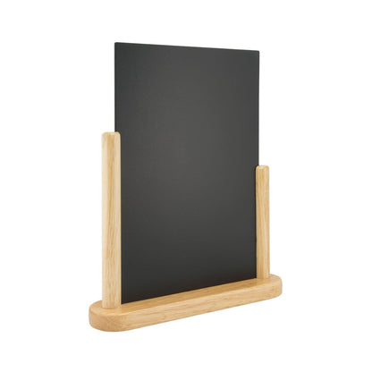 Securit® Tischkreidetafel, Holzsockel Buche