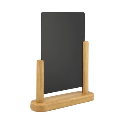 Securit® Tischkreidetafel, Holzsockel Hellbraun