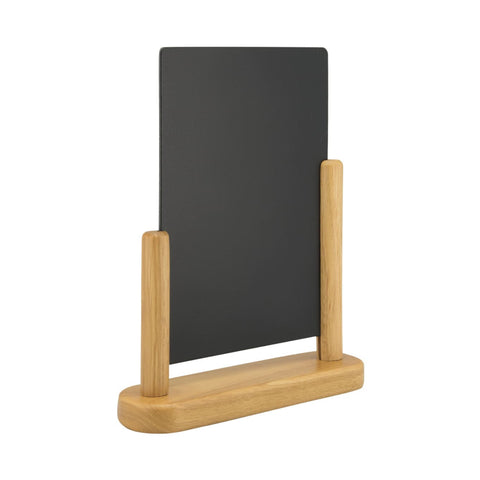 Securit® Tischkreidetafel, Holzsockel Hellbraun