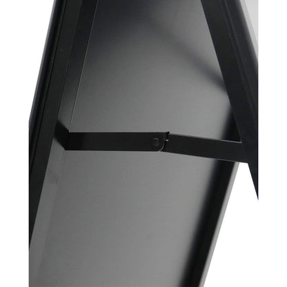 Kundenstopper Alu Classic mit Logoschild, DIN A1, Schwarz, Outdoor