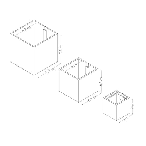 KalaMitica® Magnetische Würfelbehälter Neodym, Ø 3,5-6-9, Taupe, 3 Stk.