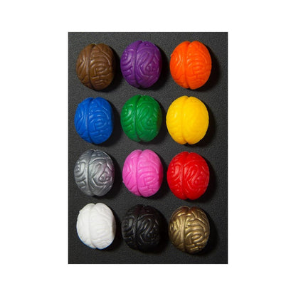Neodym Magnet-Set "Crazy Brain" (12er Set, Gehirn-Set bunt)