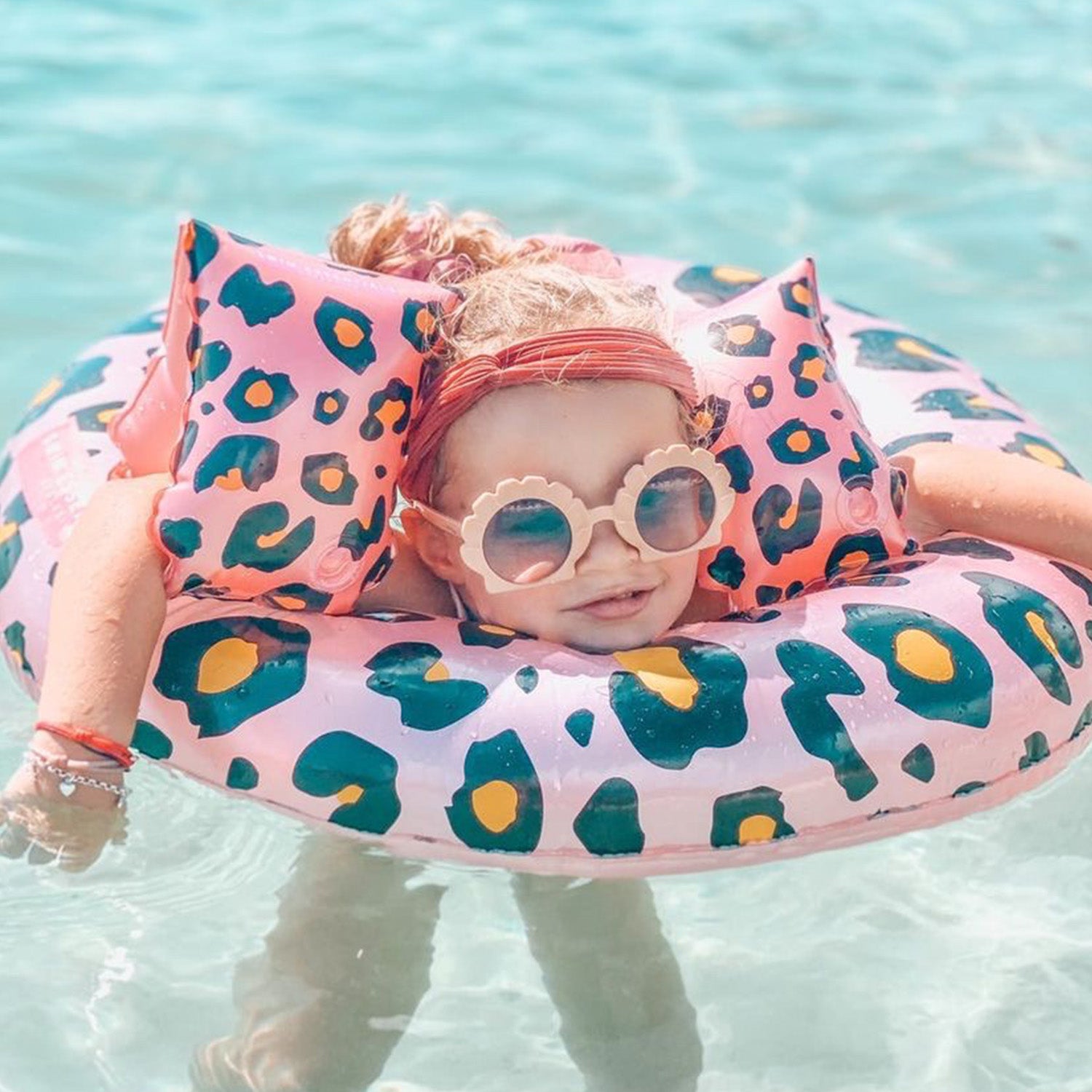 Swim Essentials | Schwimmflügel 2-6 Jahre | Rose Gold Leopard