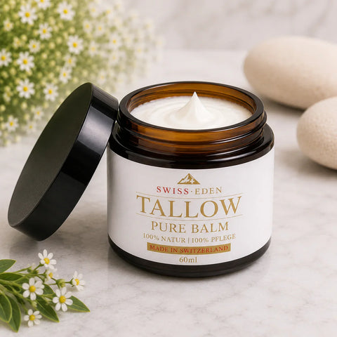 Schweizer Tallow Balm Pure – 100% Demeter Ekologiskt Nötköttsfett utan Tillsatser från Swiss Eden