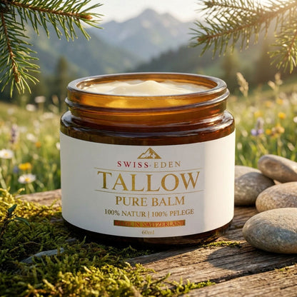 Schweizer Tallow Balm Pure – 100% Demeter Økologisk Oksetalg uden tilsætningsstoffer fra Swiss Eden