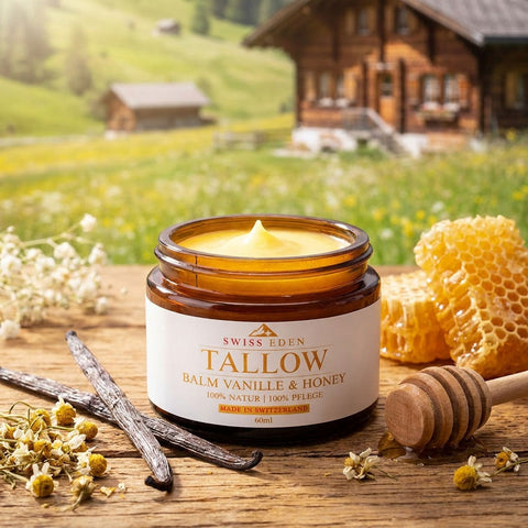 Balsam z tłuszczem wołowym Schweizer wanilia i miód – z tłuszczu Demeter Bio od Swiss Eden