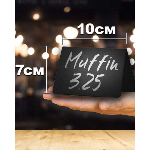 Mini Tischkreidetafel | A-Aufsteller, 10er Set