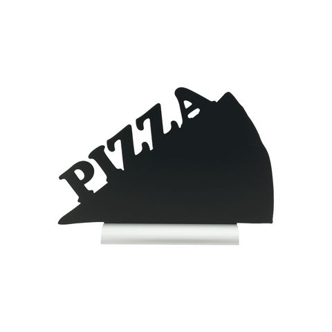 Securit®, Tischkreidetafel Aufsteller mit Aluminiumfuss, "Pizza" Form-Silhouette, 34x24cm
