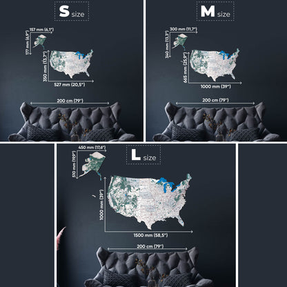 Wooden USA Map