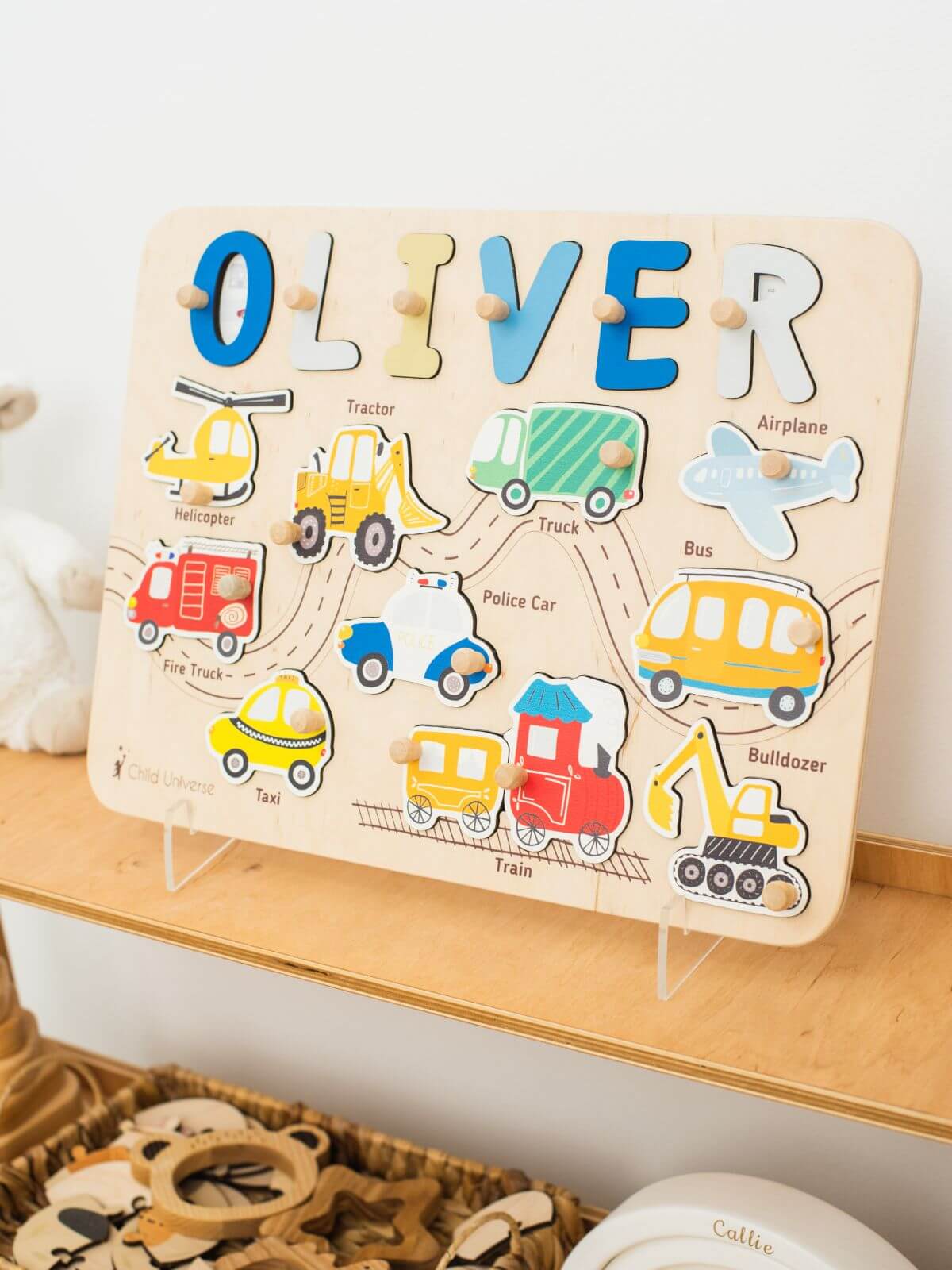 transport wooden puzzle