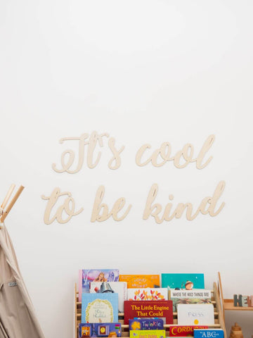 wooden nursery wall quote