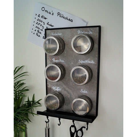Schiefertafel Magnetisch mit Ablage "Purple Grey", 20x30cm