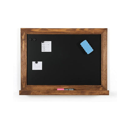 Kreidetafel Magnetisch mit Ablage, Buche dunkel, 50x70cm