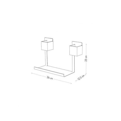 KalaMitica® Magnetisches Wandregal Neodym, 36x23cm, Anthrazit