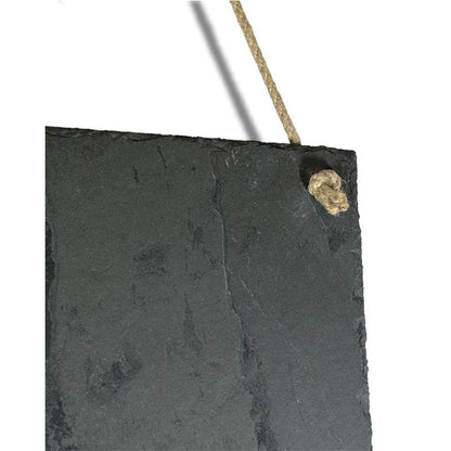 Schiefertafel Anthrazit, mit Ablage & Kordel, 30x60cm