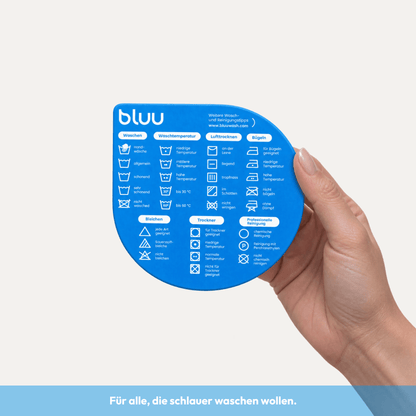bluu Guide de lavage – Aimant avec symboles de lavage
