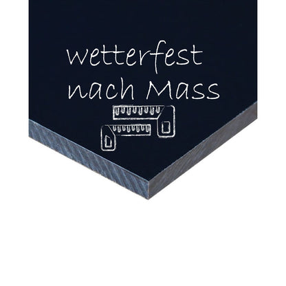 Wetterfeste Kreidetafel nach Mass, ohne Rahmen